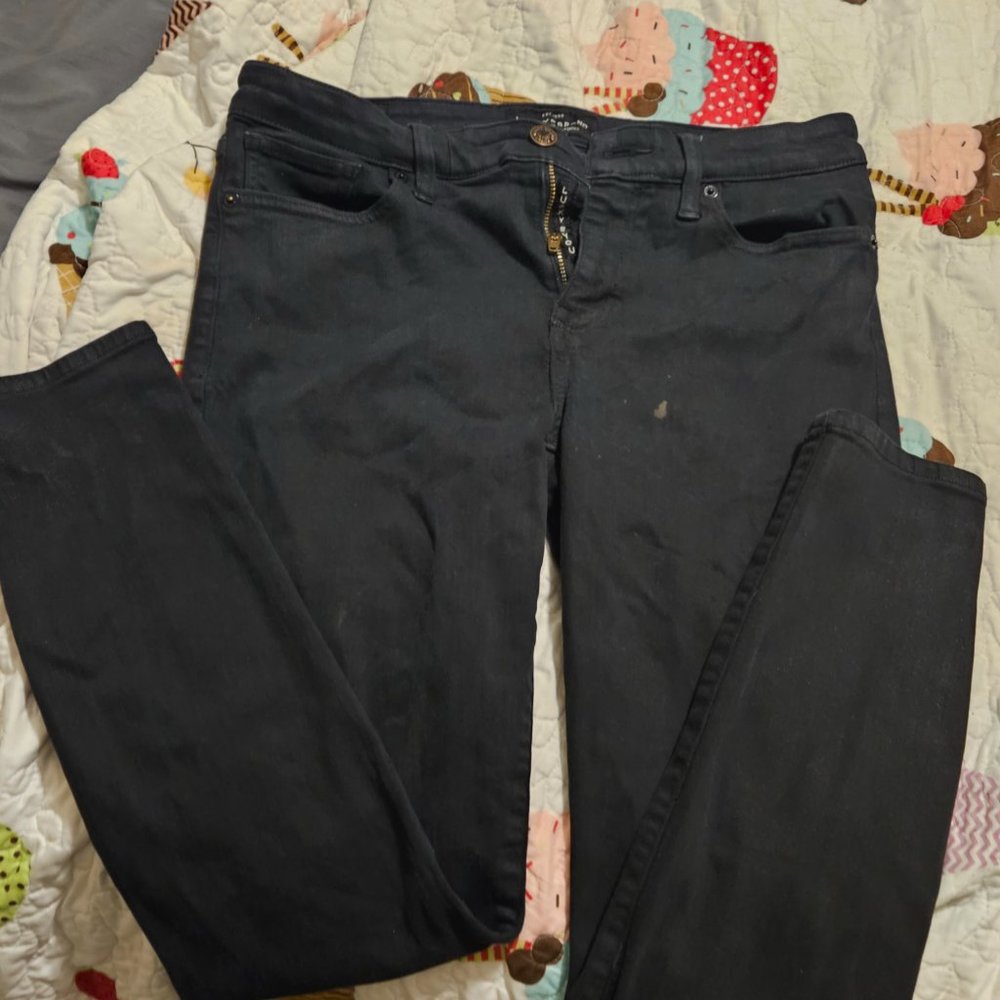 lucky brand black ava skinny 8/29